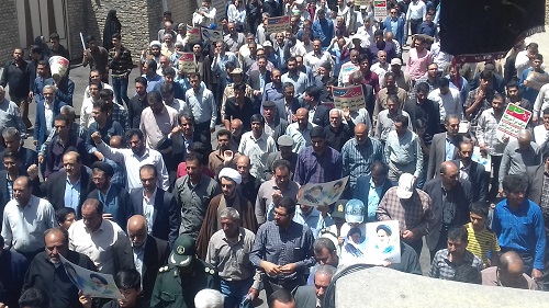 برگزاری باشکوه راهپیمایی روز قدس در شهر سامان